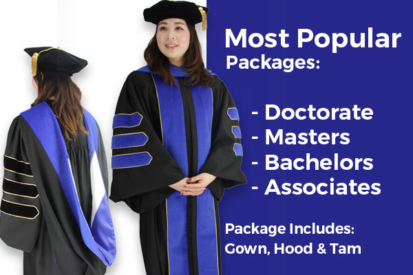 Custom Classic Doctoral Gown and Tam Package – Graduation Cap and Gown